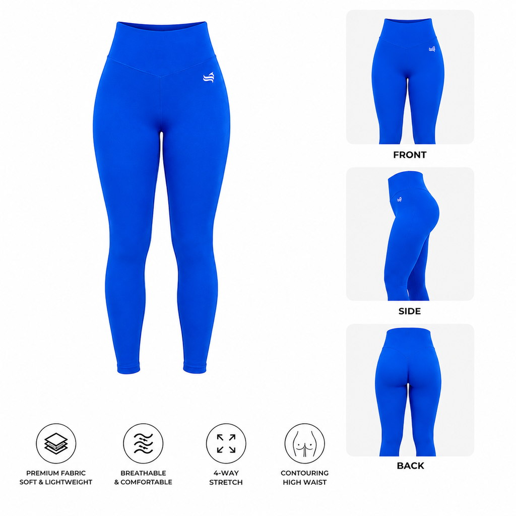 Horizon Scoop Legging Set Electric Blue