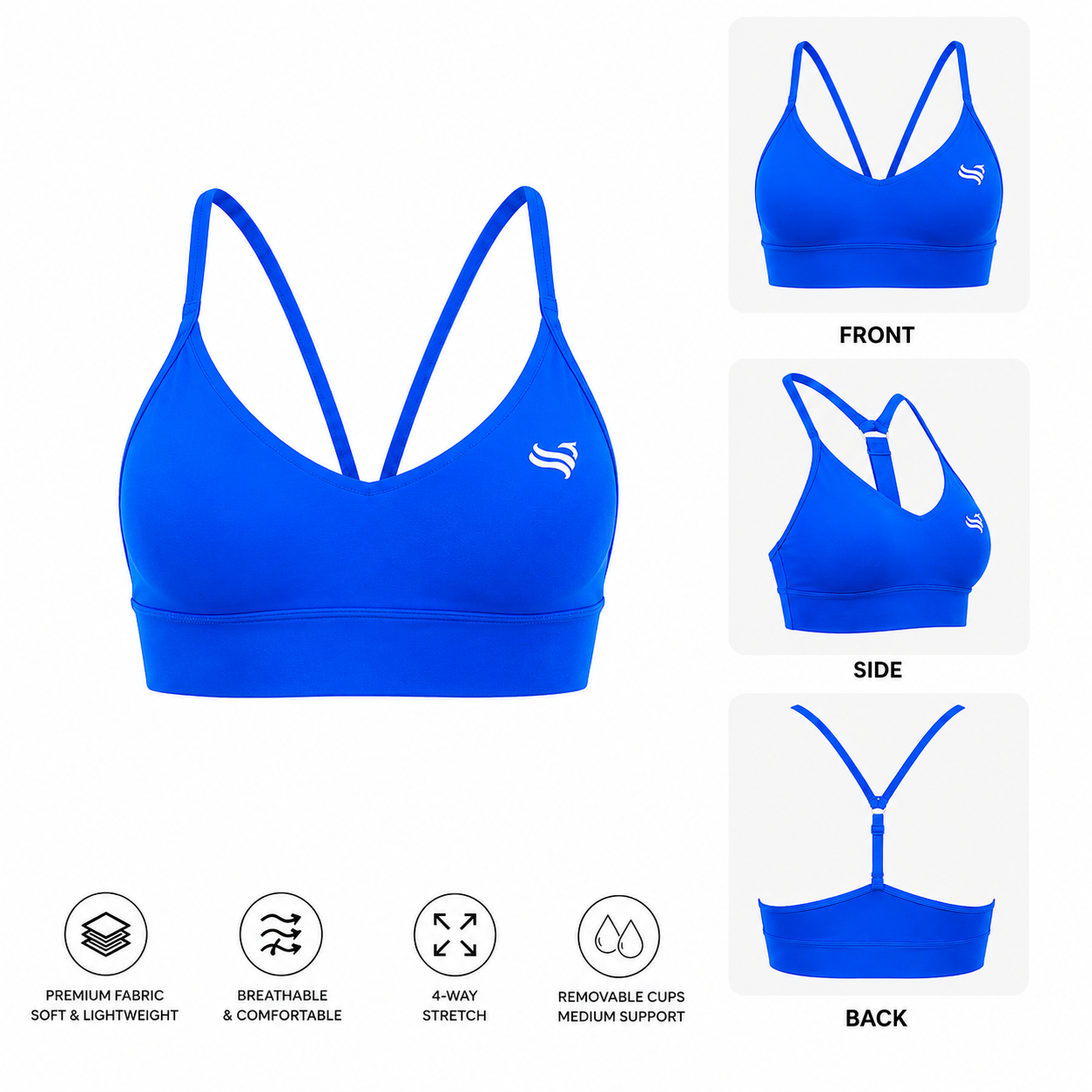 Horizon Scoop Legging Set Electric Blue