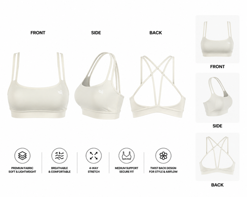Ace Pleated Court Set Bone