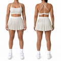 Ace Pleated Court Set Bone