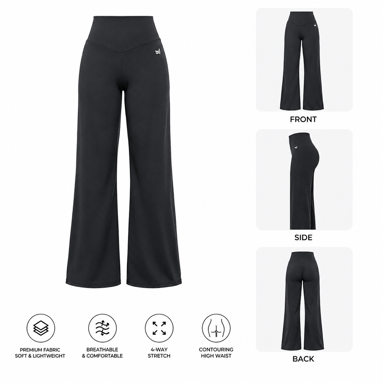 Drift Wide-Leg Lounge Set Black