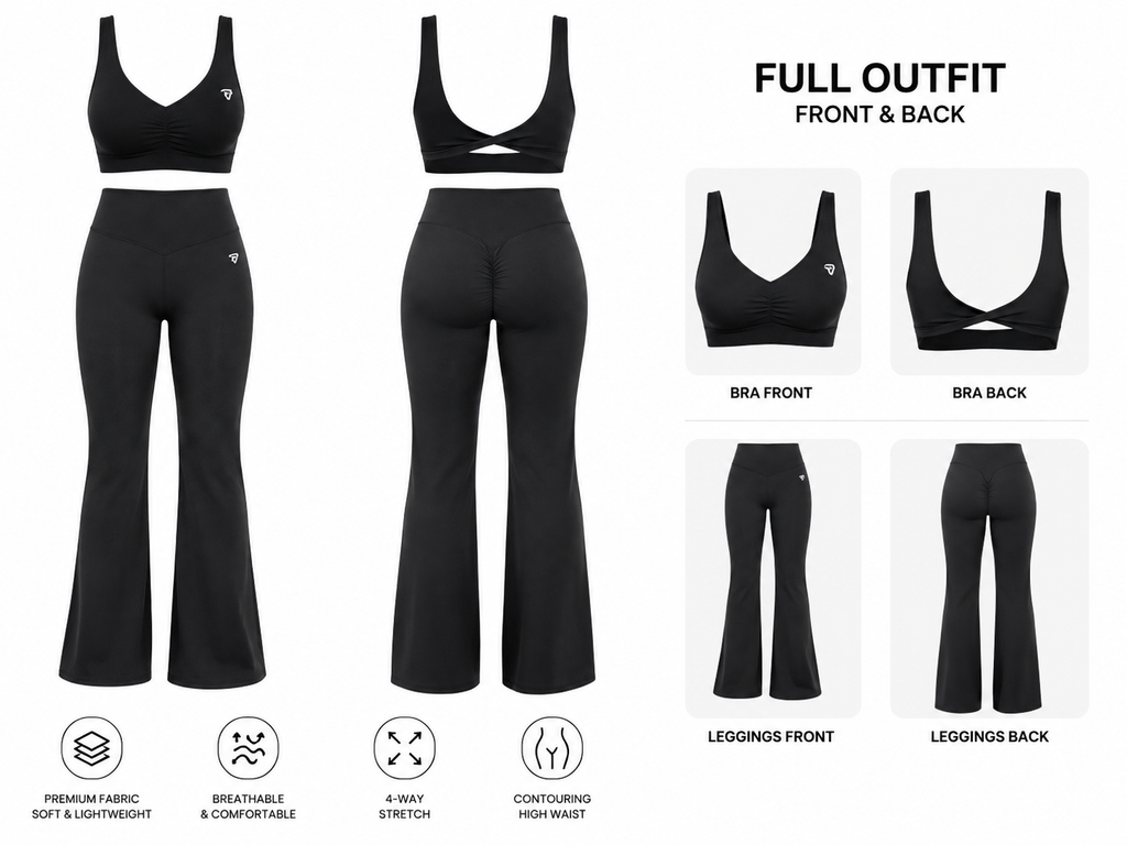 Drift Wide-Leg Lounge Set Black