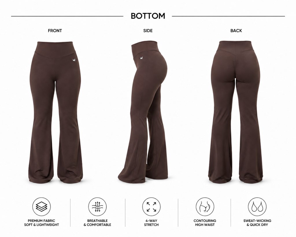 Drift Wide-Leg Lounge Set Brown