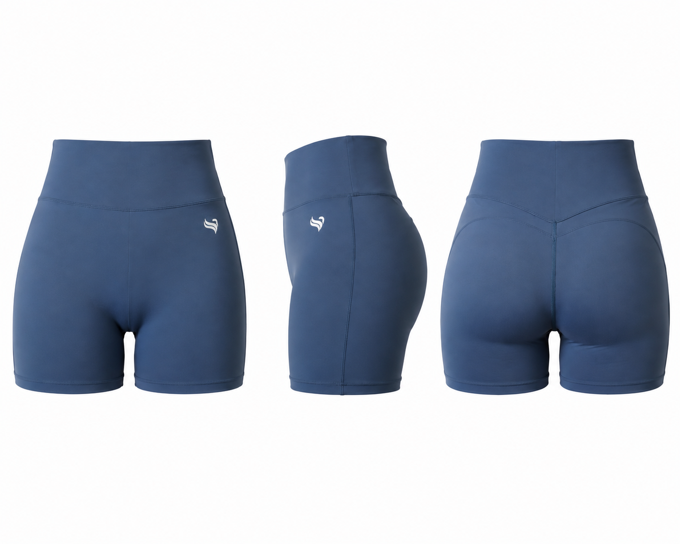 Pivot Crossback Short Set Blue Gray