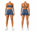 Pivot Crossback Short Set Blue Gray