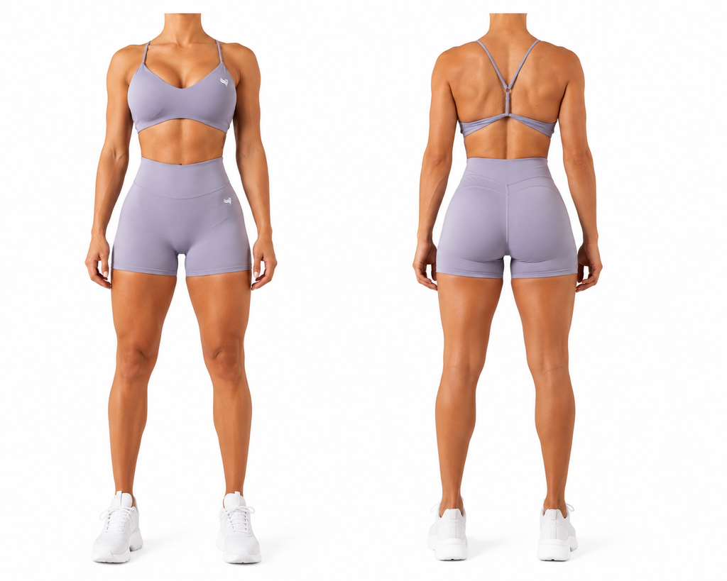 Pivot Crossback Short Set Light Purple