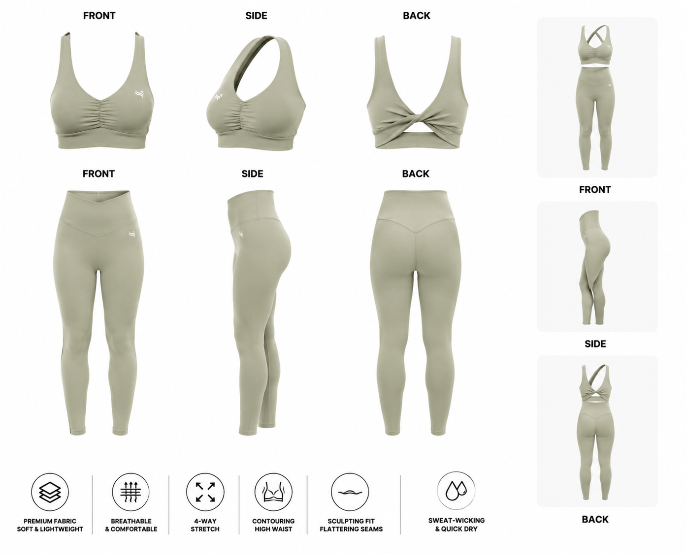 Grove Ruched Legging Set