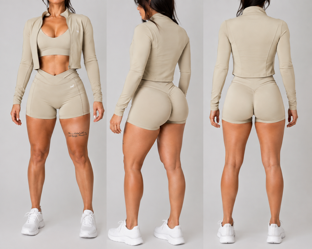 Ignite 3-Piece Zip Set Beige
